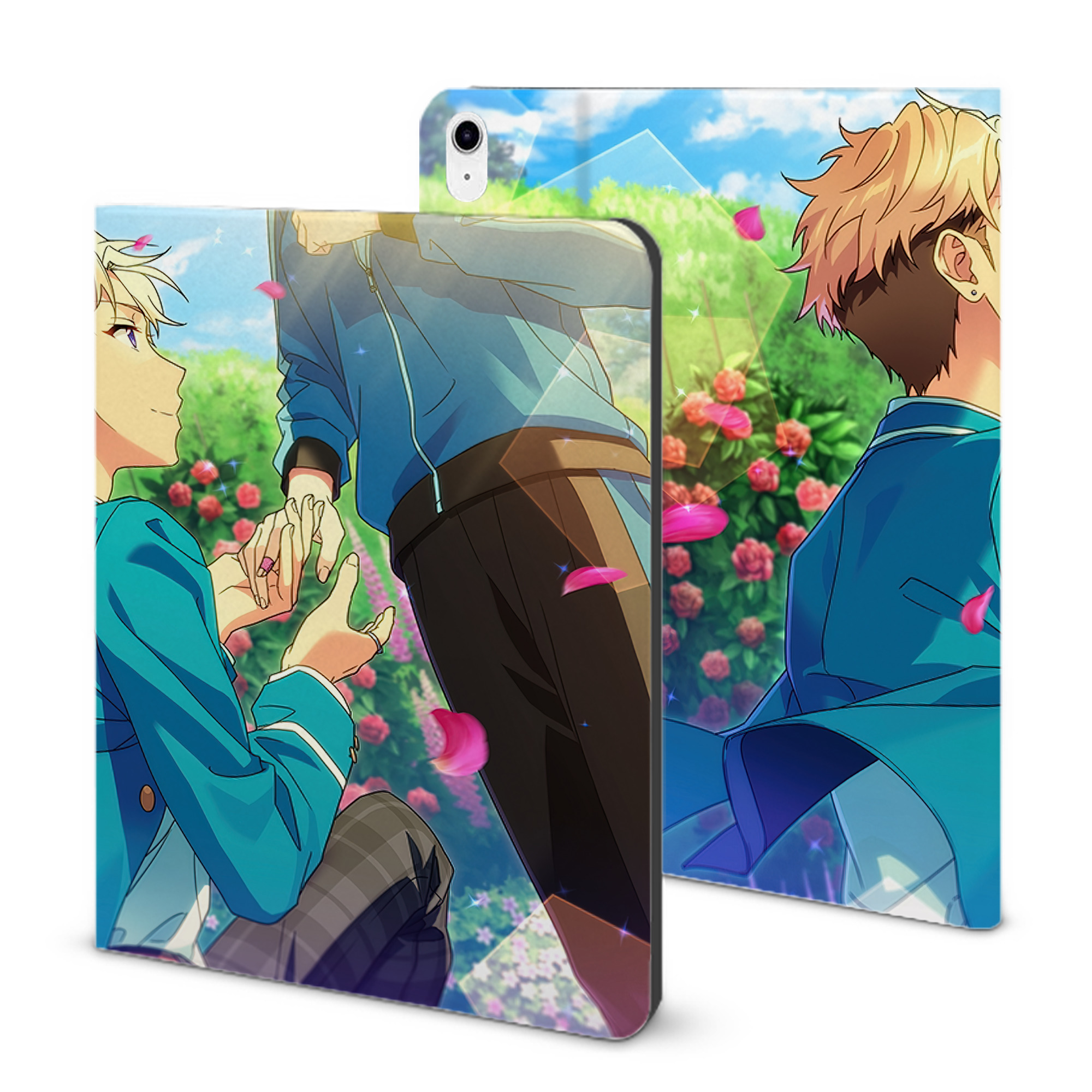 （画像用） あんさんぶるスターズ! Ensemble Stars IPad ケース ブック型 PUレザー TPU 耐衝撃 軽量 薄型 ペン収納なし 全面保護 IPad 各モデル対応